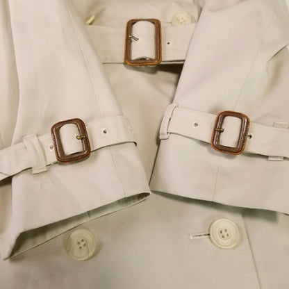 Aquascutum Trench Coat Club Check Asian fit XL US size L Beige Authentic