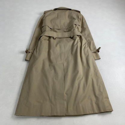 Aquascutum Trench Coat Club Check Asian fit L US size M Beige Authentic