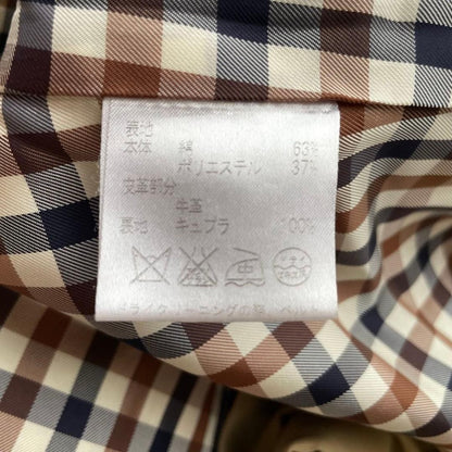 Aquascutum Trench Coat Club Check Asian fit S US size XS Beige Blue Authentic