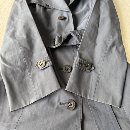Aquascutum Trench Coat Asian fit M US size S Navy Authentic