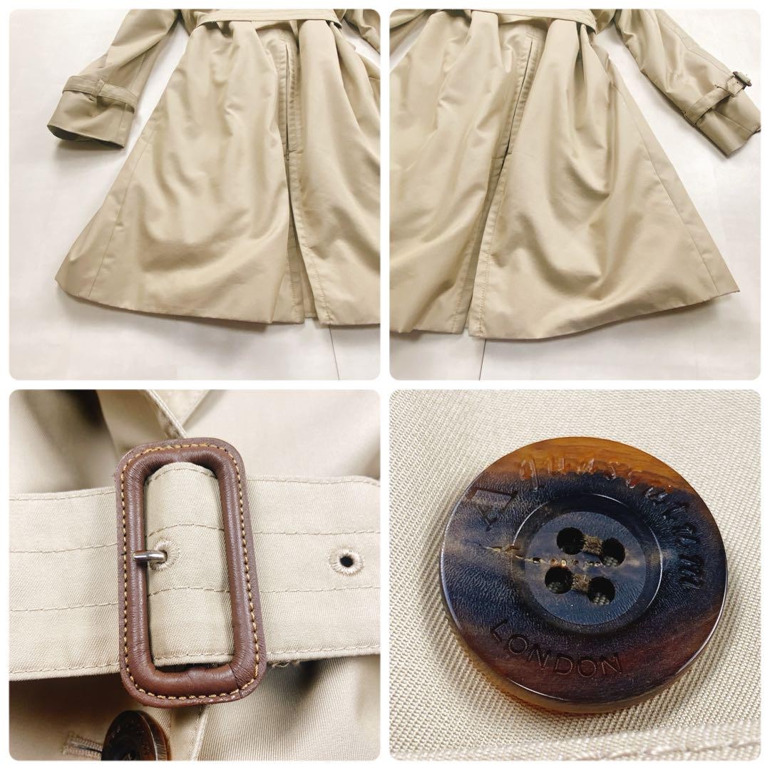 Aquascutum Trench Coat Club Check Asian fit M US size S Authentic
