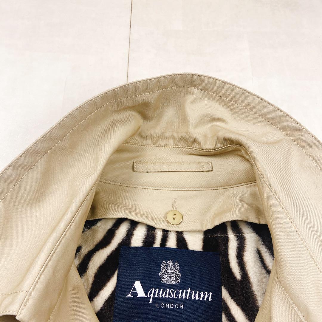Aquascutum Trench Coat Club Check Asian fit M US size S Authentic