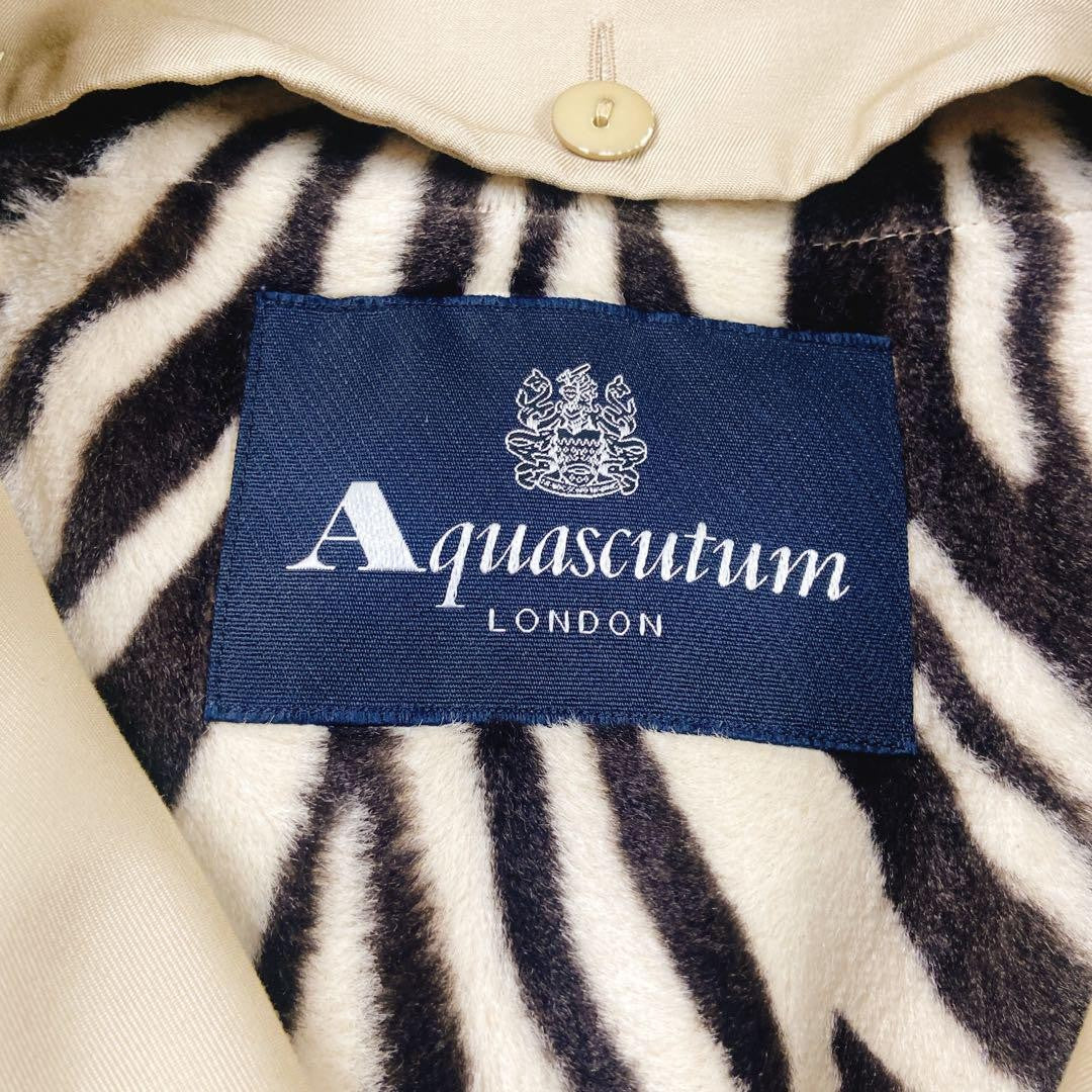 Aquascutum Trench Coat Club Check Asian fit M US size S Authentic