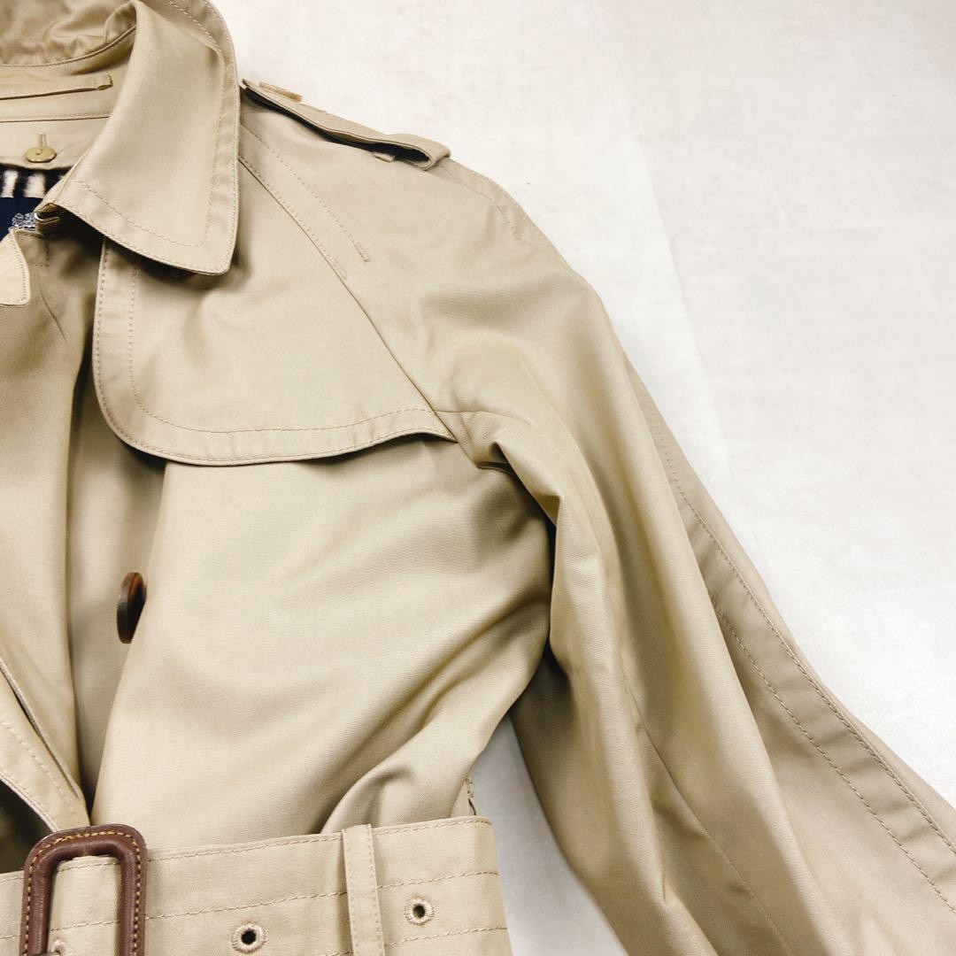 Aquascutum Trench Coat Club Check Asian fit M US size S Authentic