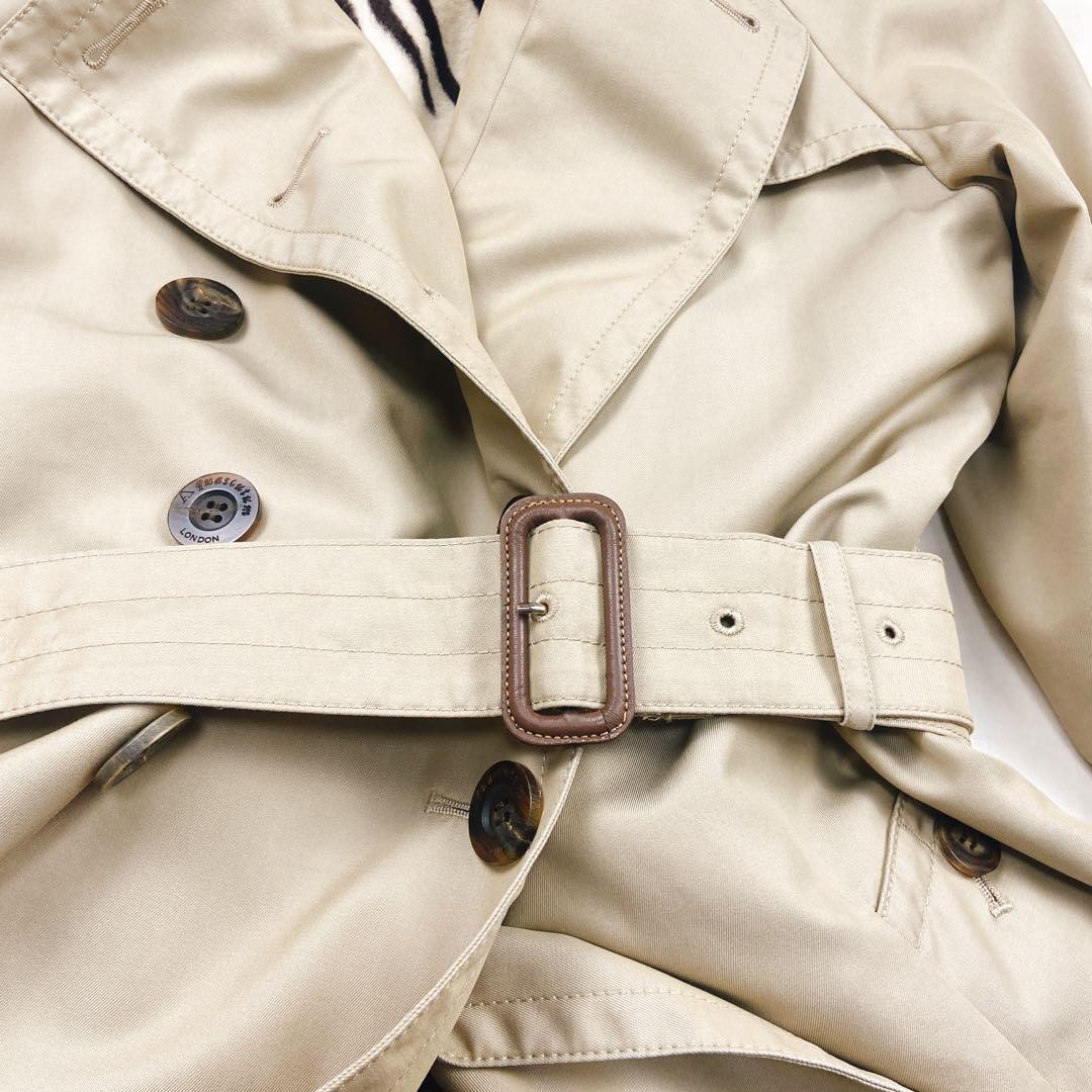 Aquascutum Trench Coat Club Check Asian fit M US size S Authentic
