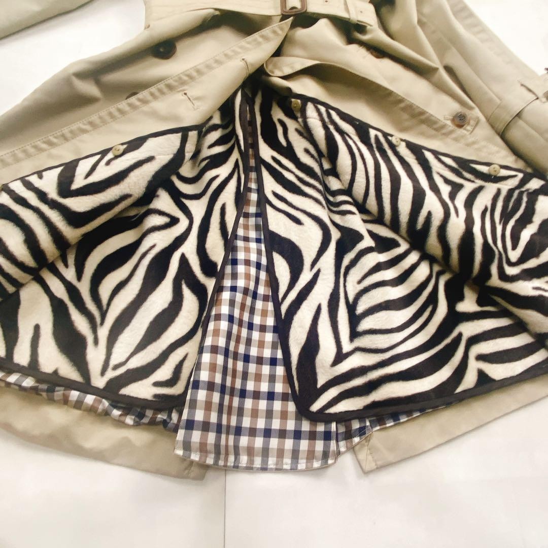 Aquascutum Trench Coat Club Check Asian fit M US size S Authentic