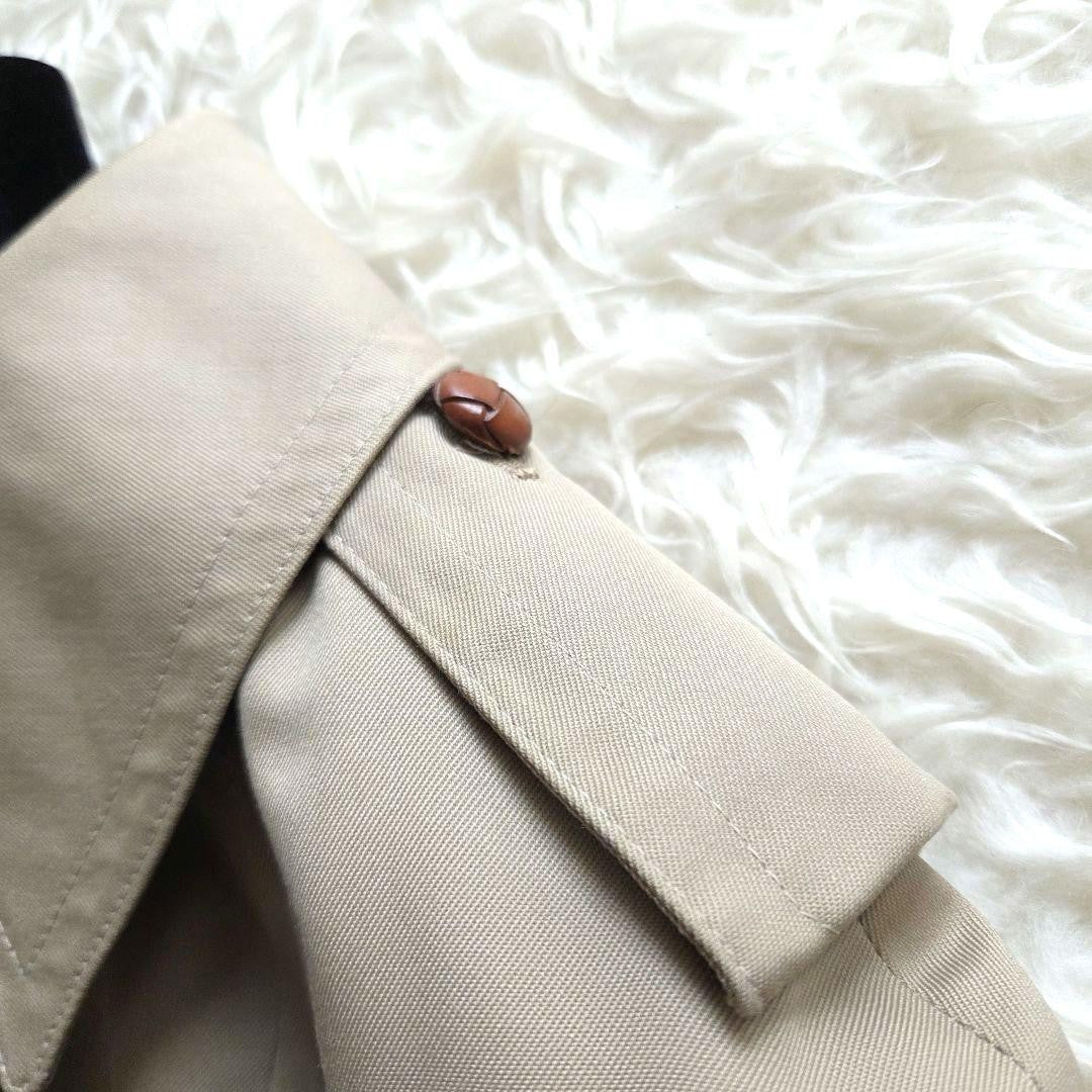 Aquascutum Trench Coat Club Check Asian fit L US size M Beige Authentic