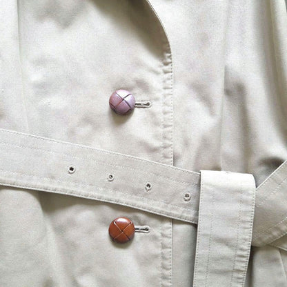 Aquascutum Trench Coat Club Check Asian fit L US size M Beige Authentic