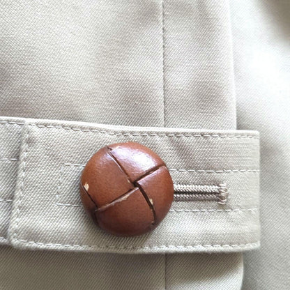 Aquascutum Trench Coat Club Check Asian fit L US size M Beige Authentic
