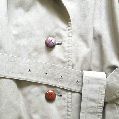 Aquascutum Trench Coat Club Check Asian fit L US size M Beige Authentic