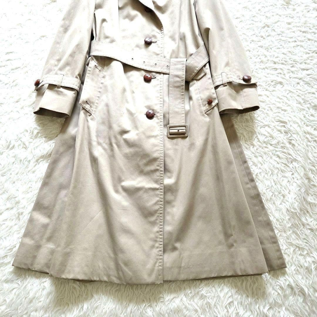 Aquascutum Trench Coat Club Check Asian fit L US size M Beige Authentic