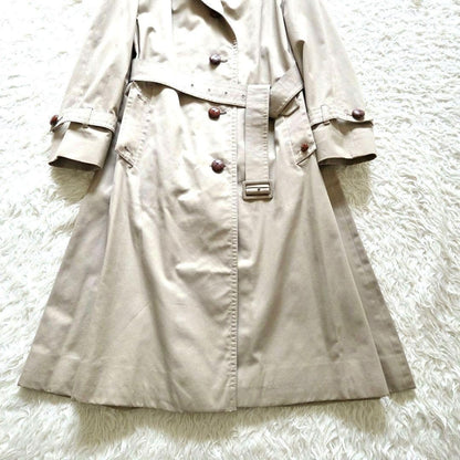 Aquascutum Trench Coat Club Check Asian fit L US size M Beige Authentic