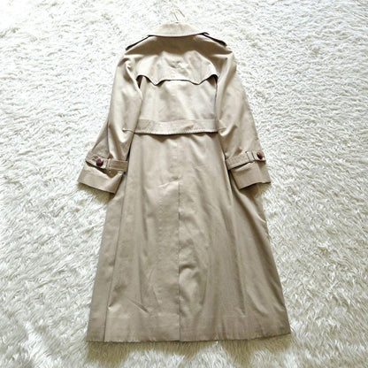 Aquascutum Trench Coat Club Check Asian fit L US size M Beige Authentic