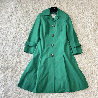 Aquascutum Trench Coat Asian fit S US size XS Green Authentic