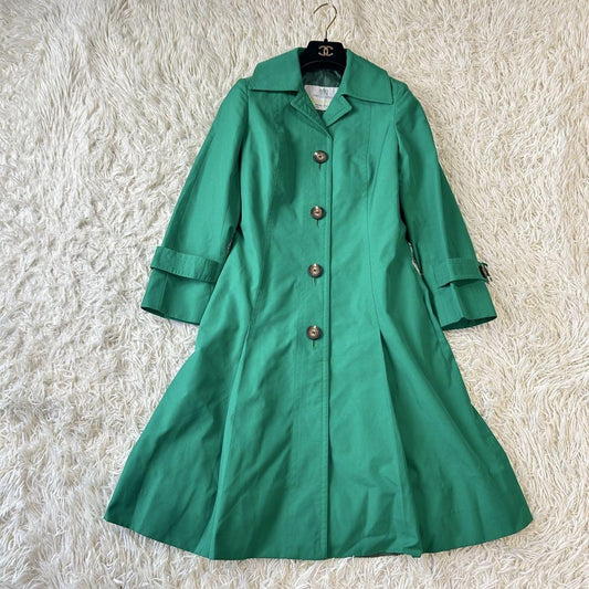 Aquascutum Trench Coat Asian fit S US size XS Green Authentic