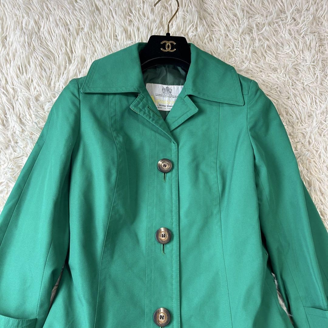 Aquascutum Trench Coat Asian fit S US size XS Green Authentic