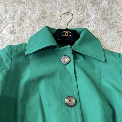 Aquascutum Trench Coat Asian fit S US size XS Green Authentic