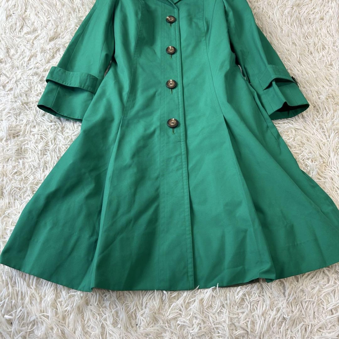 Aquascutum Trench Coat Asian fit S US size XS Green Authentic