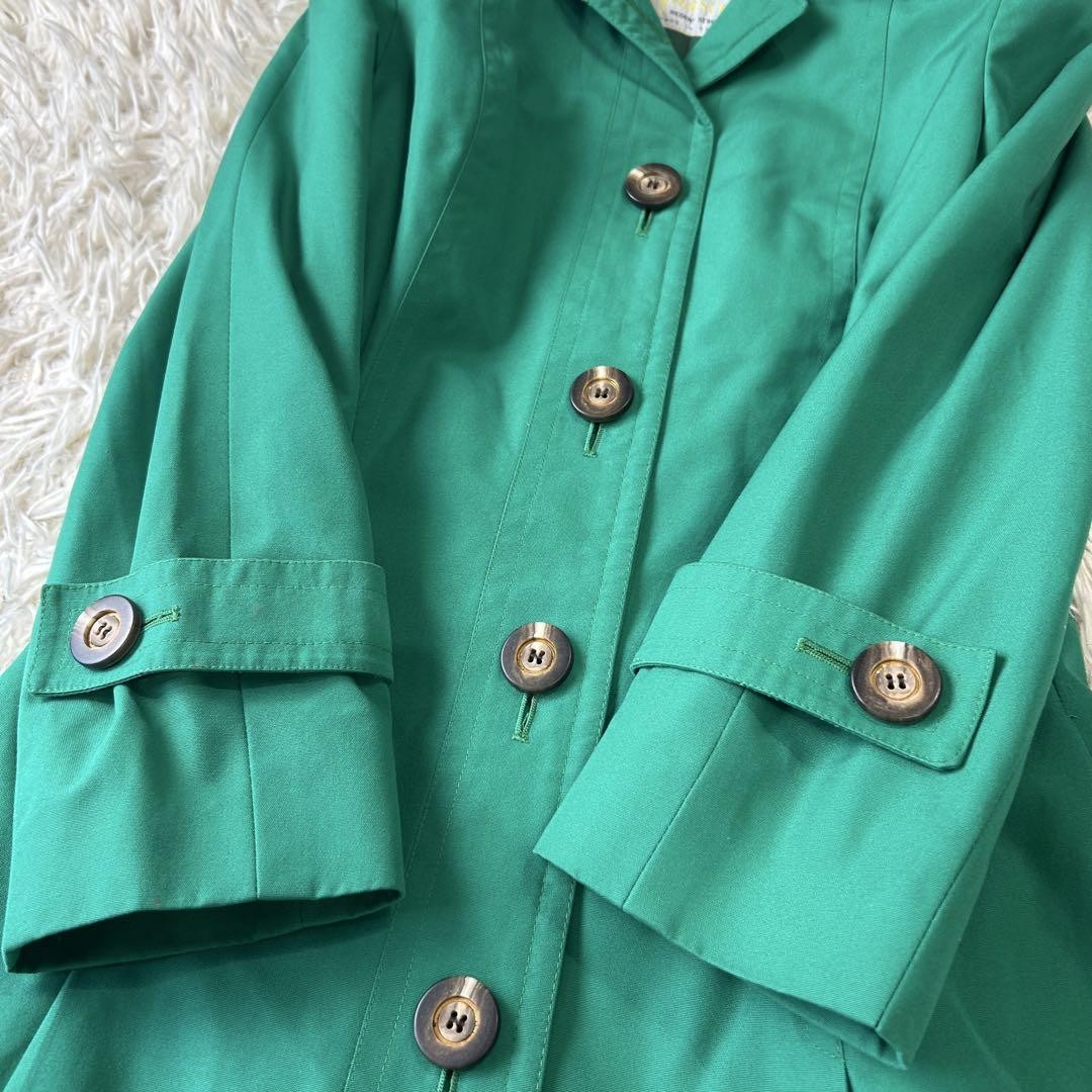 Aquascutum Trench Coat Asian fit S US size XS Green Authentic