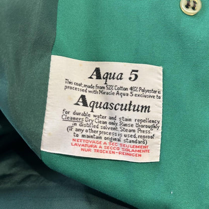 Aquascutum Trench Coat Asian fit S US size XS Green Authentic