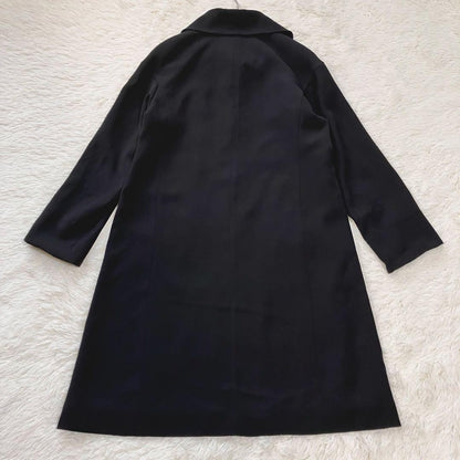 Aquascutum Trench Coat Club Check Asian fit XL US size L Black Authentic