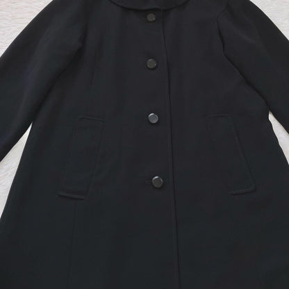 Aquascutum Trench Coat Club Check Asian fit XL US size L Black Authentic