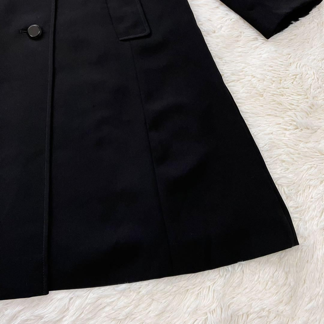 Aquascutum Trench Coat Club Check Asian fit XL US size L Black Authentic