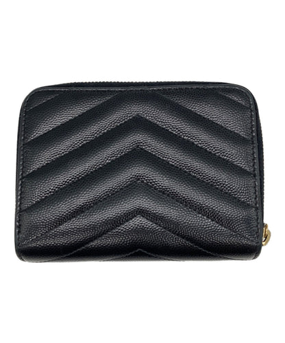 Saint Laurent Paris Wallet Compact Purse YSL Cassandra Black Authentic