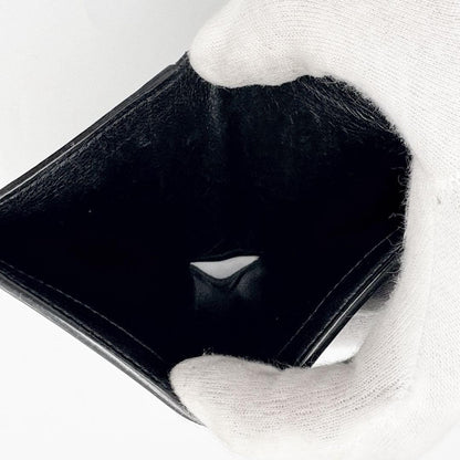 Saint Laurent Bi-fold Wallet Flap Compact Purse YSL Cassandra Black Authentic