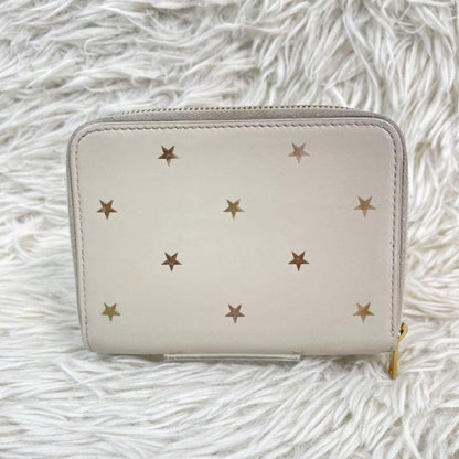 Saint Laurent Bi-fold Wallet Flap Compact Purse YSL Cassandra Cream Authentic
