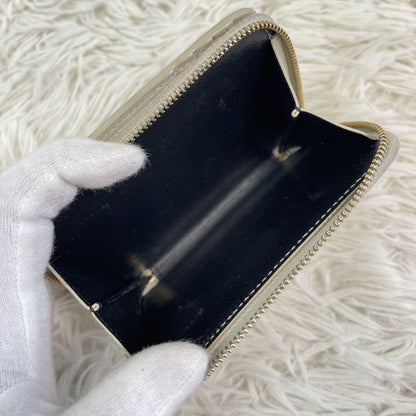 Saint Laurent Bi-fold Wallet Flap Compact Purse YSL Cassandra Cream Authentic