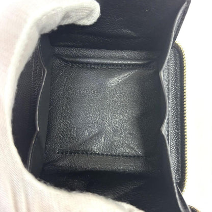 Saint Laurent Bi-fold Wallet Flap Compact Purse YSL Cassandra Leather Authentic