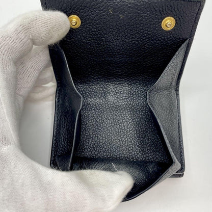 Saint Laurent Tri-fold Wallet Compact Purse YSL Cassandra Black Authentic