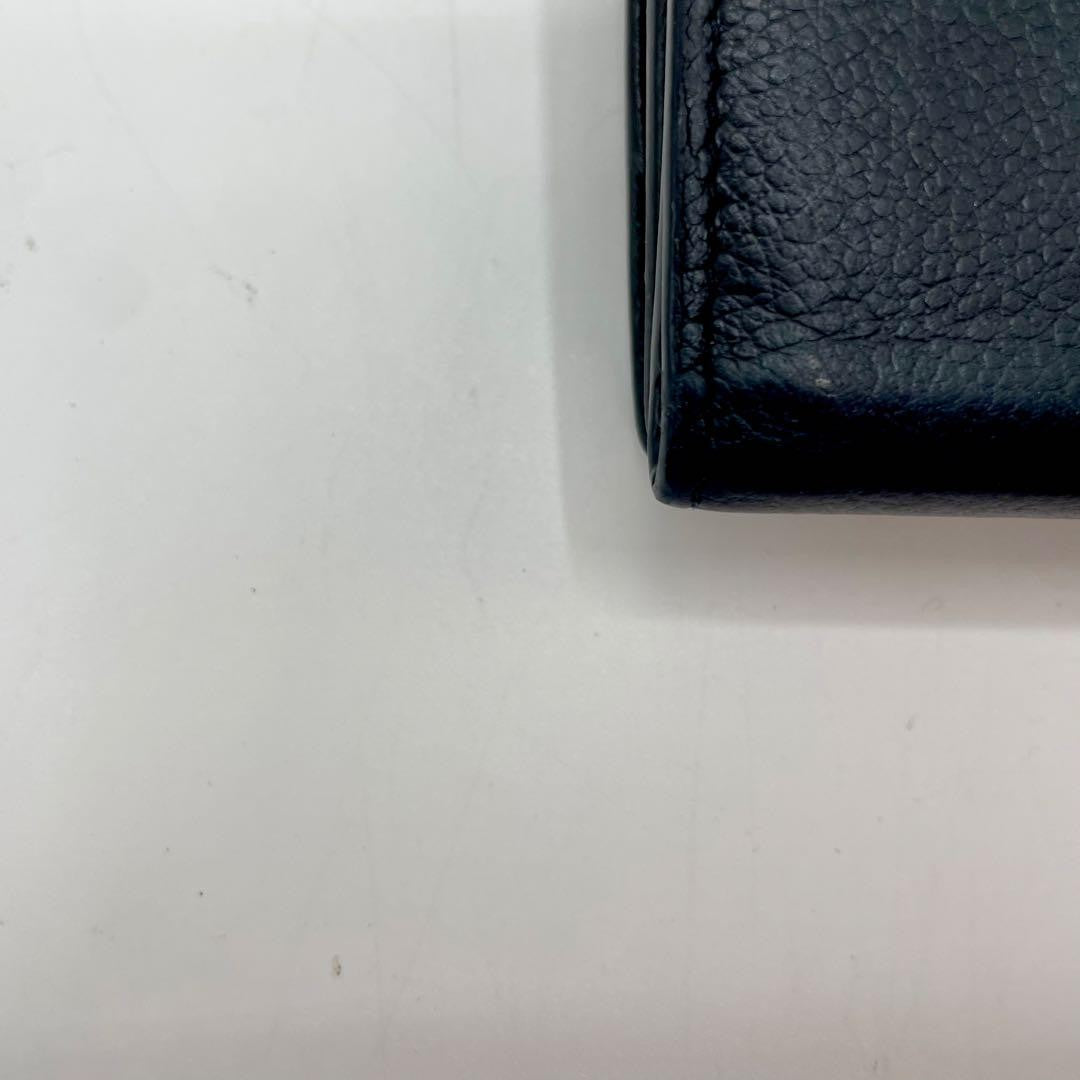 Saint Laurent Tri-fold Wallet Compact Purse YSL Cassandra Black Authentic