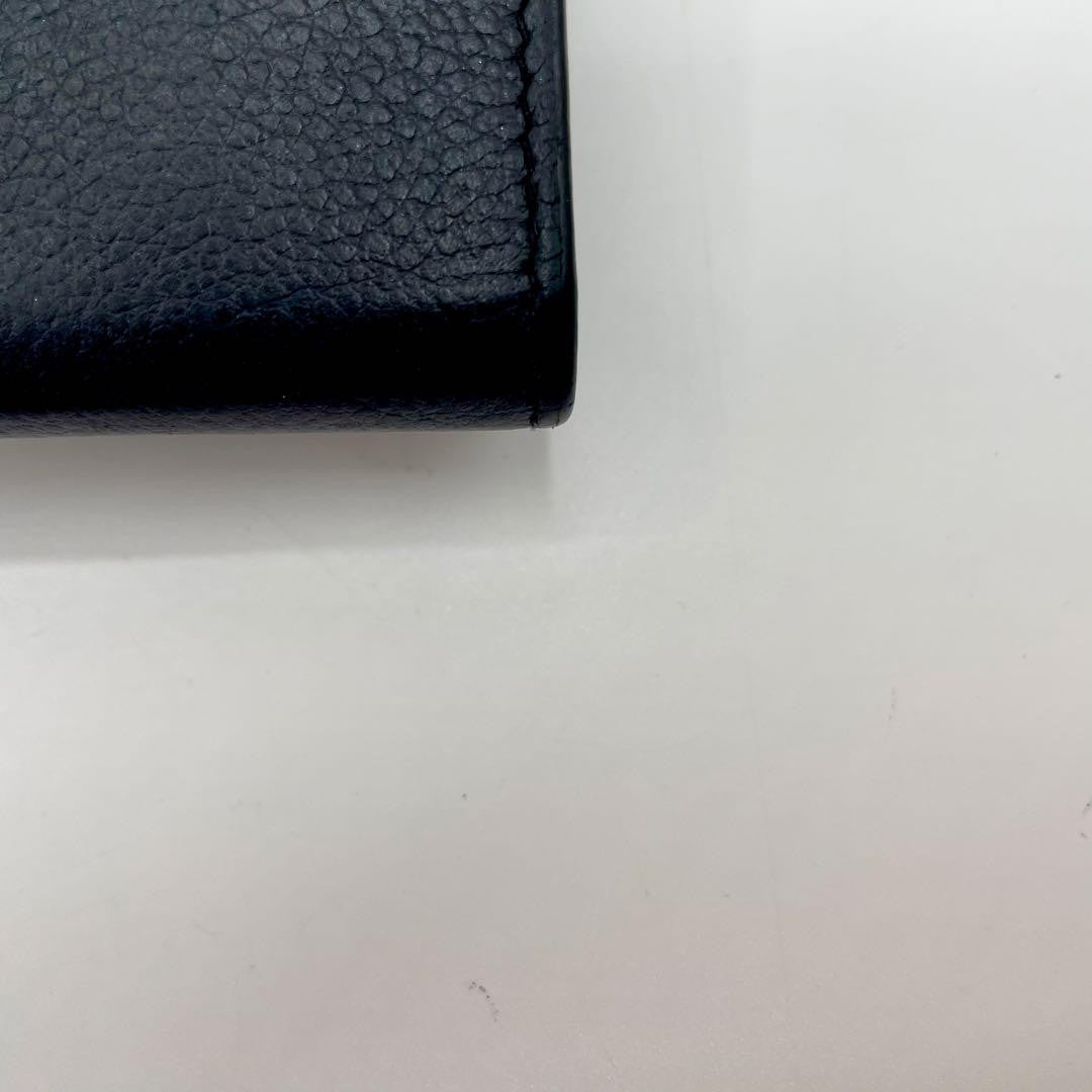 Saint Laurent Tri-fold Wallet Compact Purse YSL Cassandra Black Authentic