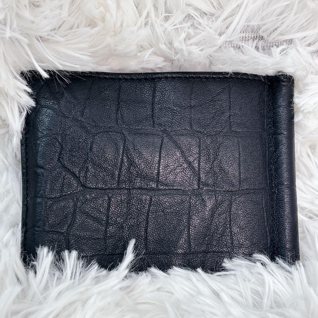 Saint Laurent Bi-fold Card Holder Wallet Case Flap Purse YSL Cassandra Black