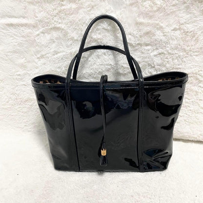 Dolce & Gabbana Hand Bag Tote Purse Leopard Black Brown Authentic