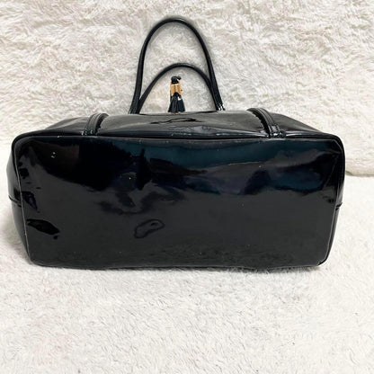 Dolce & Gabbana Hand Bag Tote Purse Leopard Black Brown Authentic