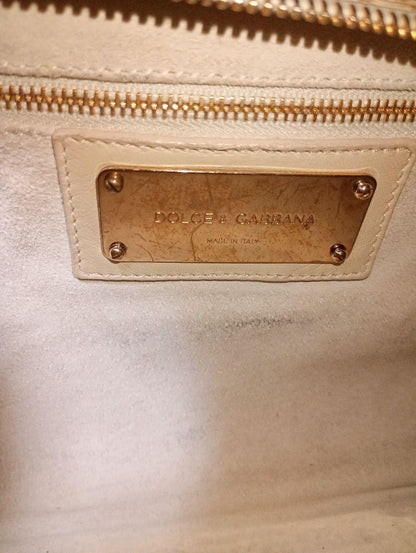Dolce & Gabbana Hand Bag Tote Purse Leopard Leather Authentic