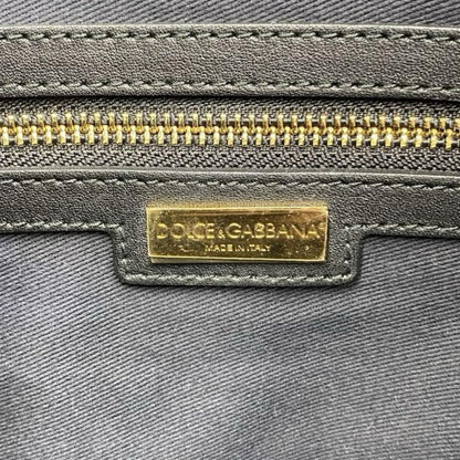 Dolce & Gabbana Hand Bag Tote Purse Leopard PVC Leather Authentic