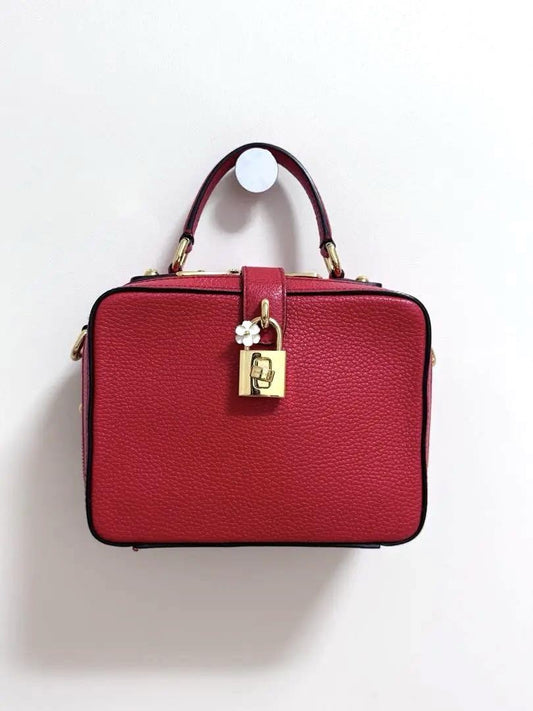 Dolce & Gabbana Hand Bag Tote Purse Red Authentic