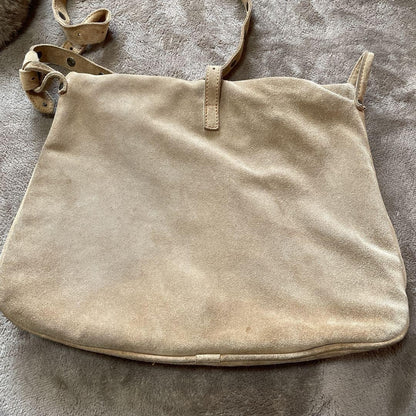 Dolce & Gabbana Shoulder Bag Purse Fur Suede Brown Authentic