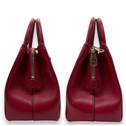 Dolce & Gabbana Hand Shoulder Bag Tote Purse 2way Leather Red Authentic