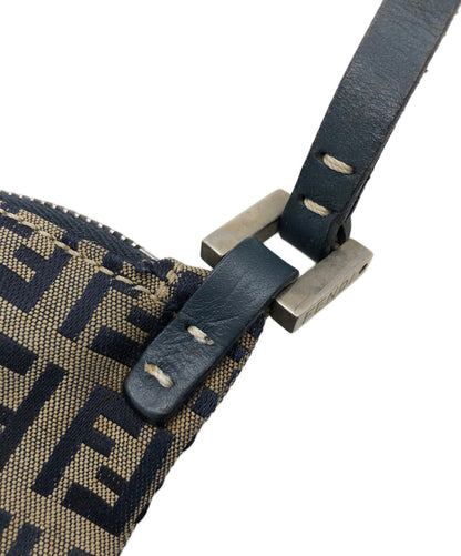 FENDI Shoulder Bag Purse FF Zucca Brown Authentic