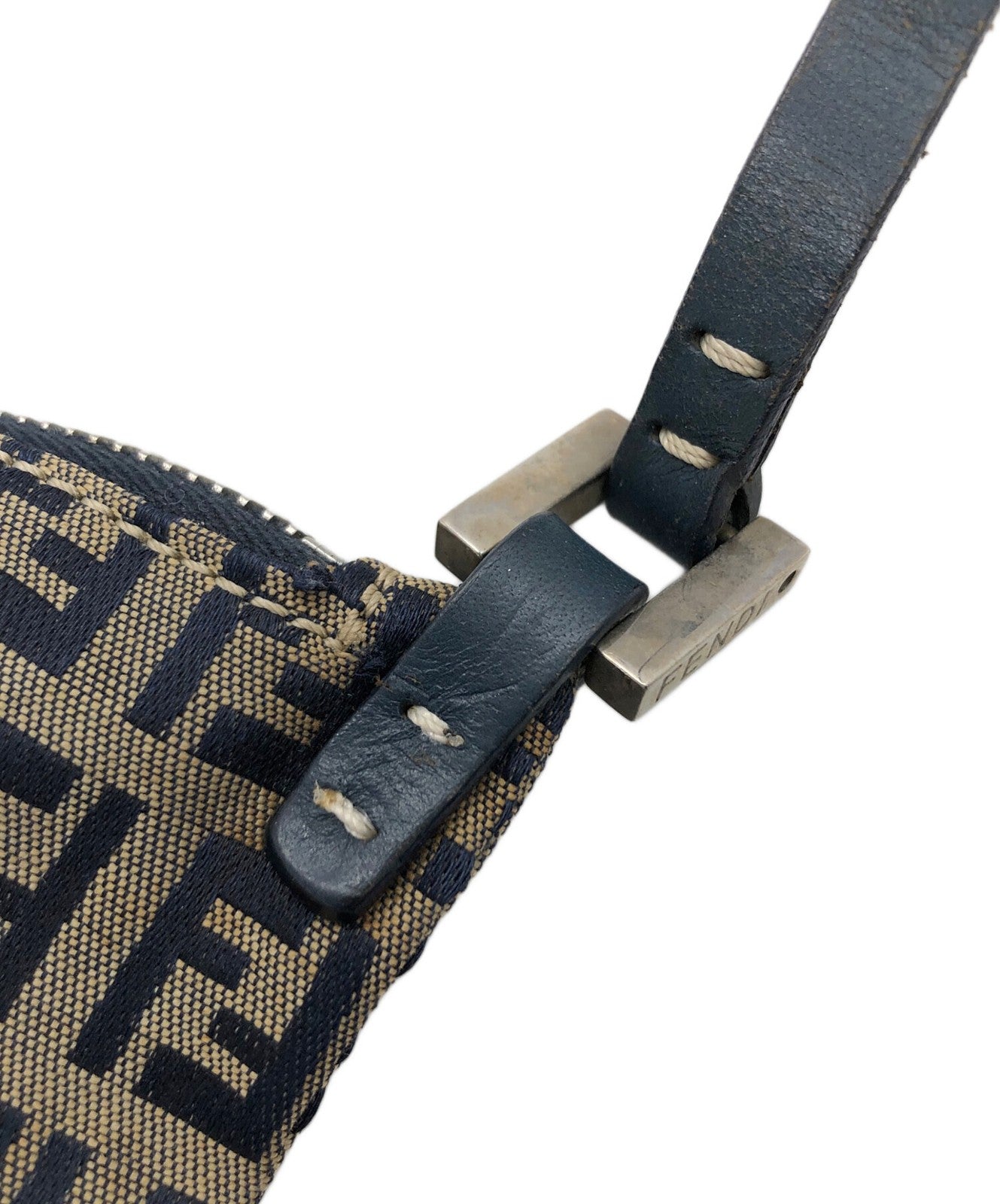 FENDI Shoulder Bag Purse FF Zucca Brown Authentic