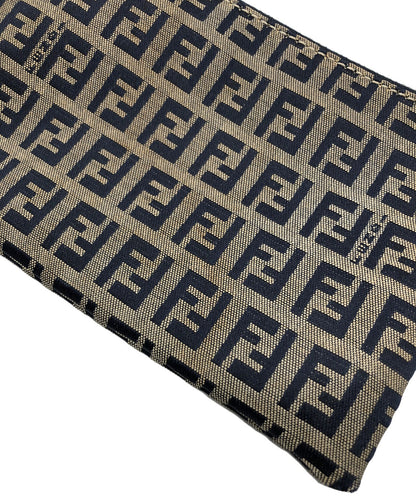 FENDI Shoulder Bag Purse FF Zucca Brown Authentic