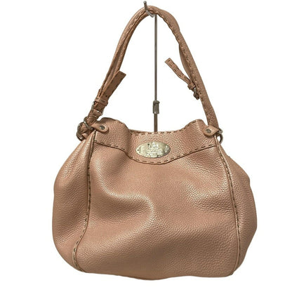 FENDI Hand Bag Tote Purse Selleria Leather Light Pink Authentic