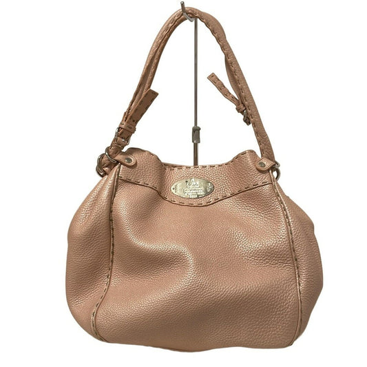 FENDI Hand Bag Tote Purse Selleria Leather Light Pink Authentic