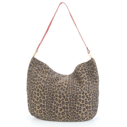 FENDI Shoulder Bag Purse Leather Nylon Brown Authentic