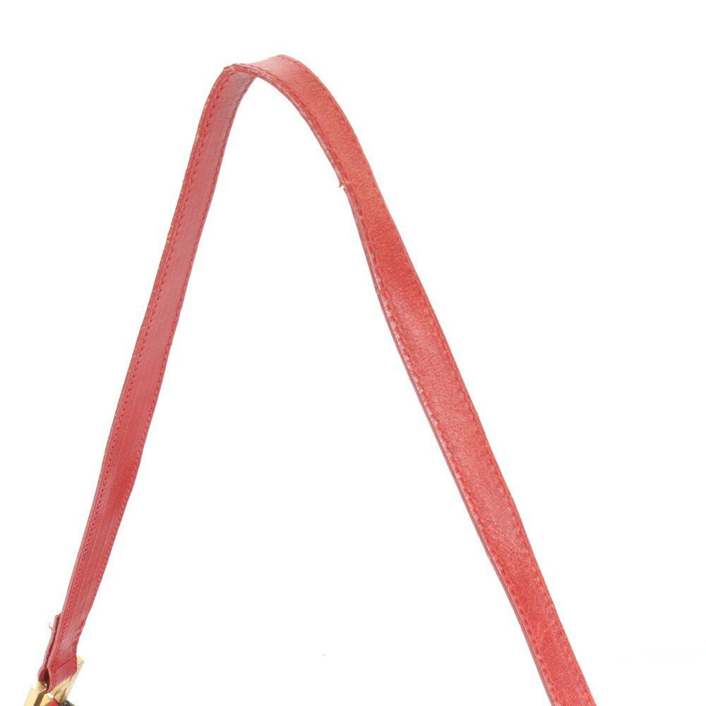 FENDI Shoulder Bag Purse Leather Nylon Brown Authentic